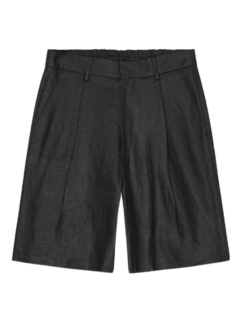 darted linen shorts 1
