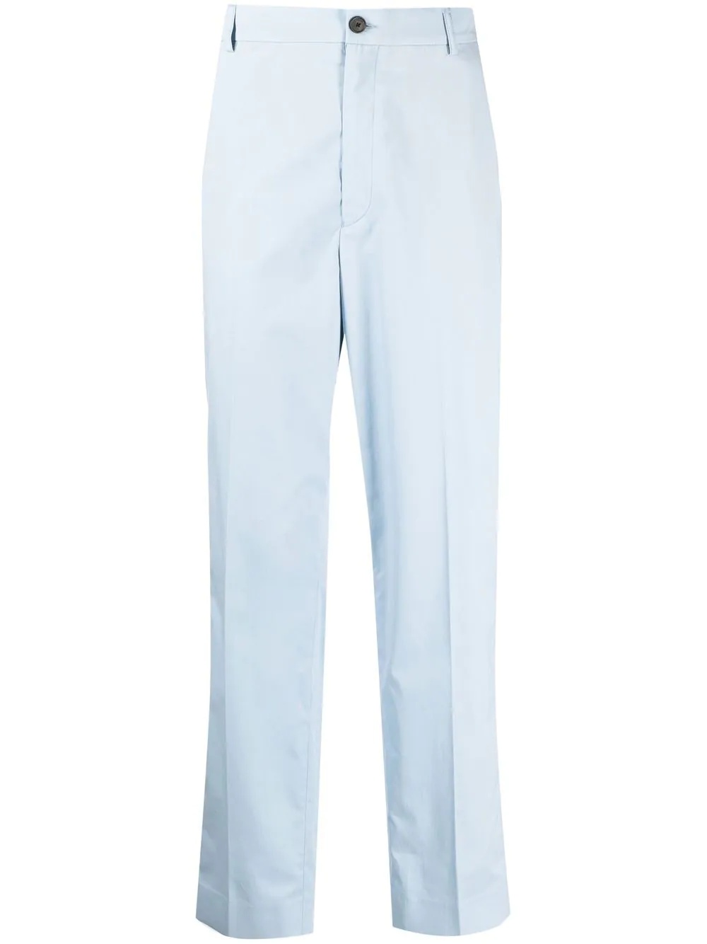 straight-leg cotton trousers - 1