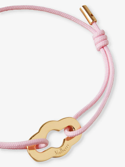 Mulberry Pimlico branded recycled-polyester and gold-plated brass bracelet outlook
