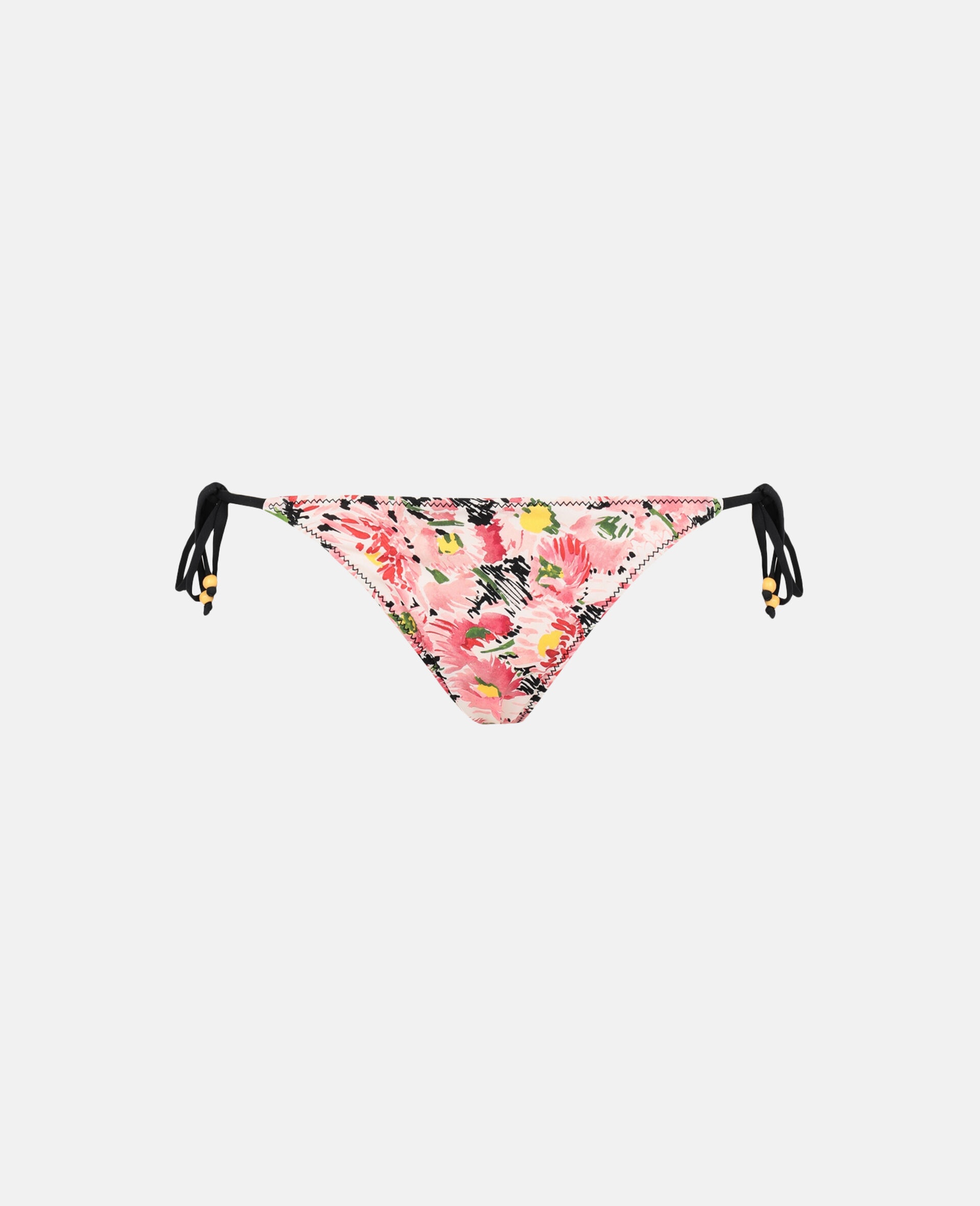 Watercolor Floral Tie Side Bikini Bottoms - 1