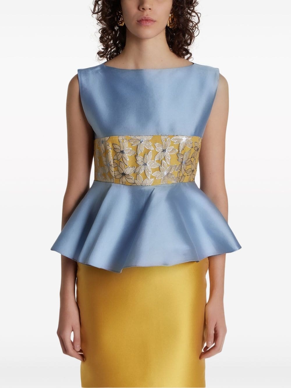 Cy peplum-waist midi dress - 4