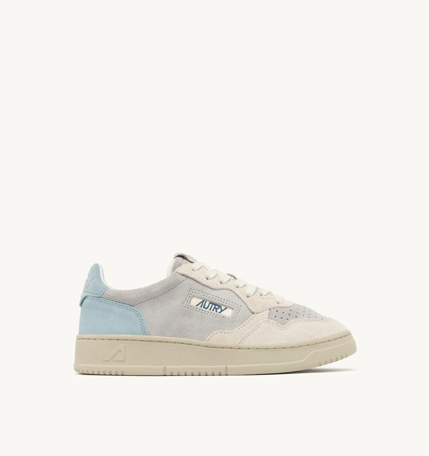 MEDALIST LOW TRICOLOR SNEAKERS IN WHITE SKY AND LOFT SUEDE - 1