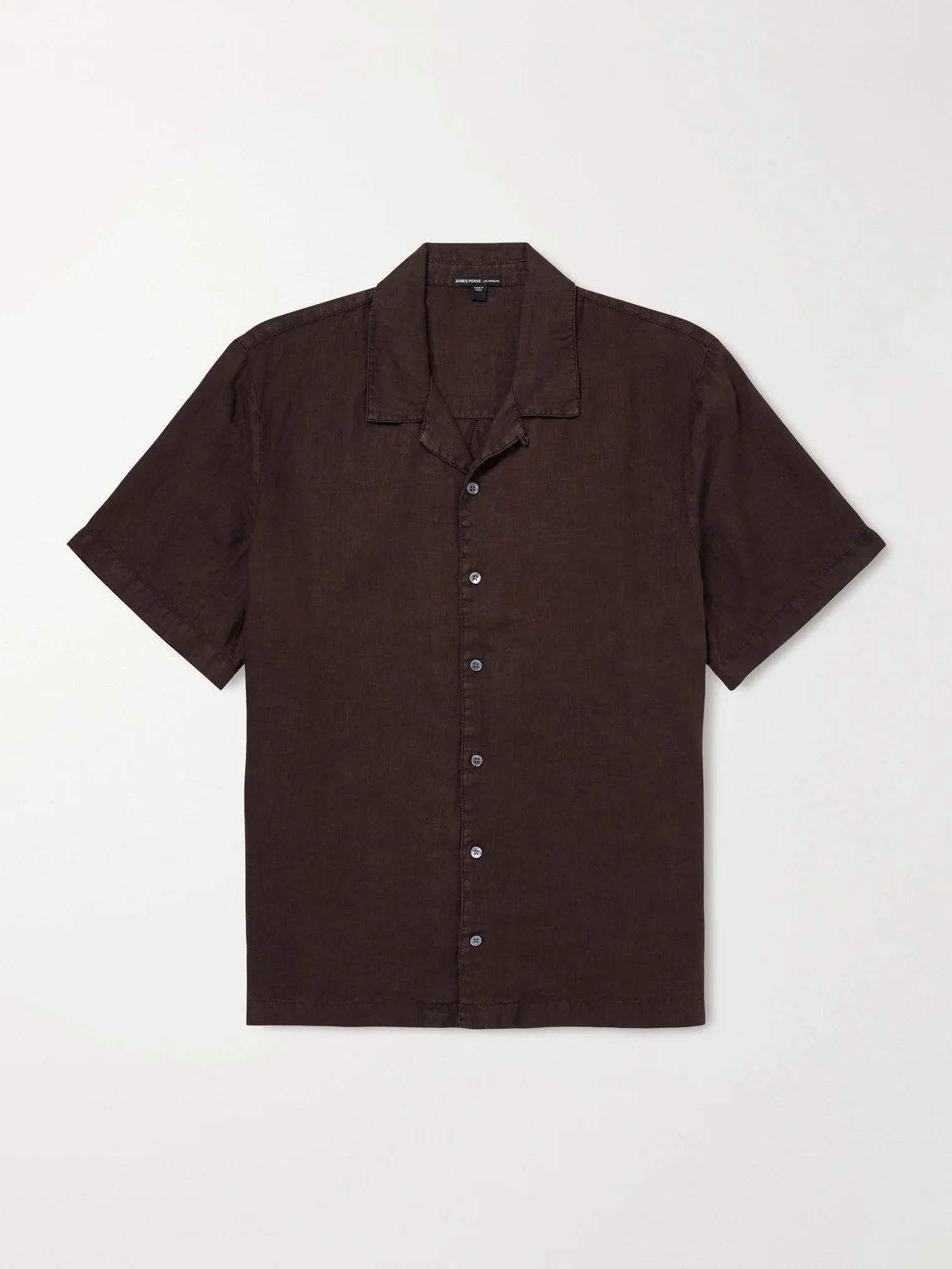 Convertible-Collar Linen Shirt - 1