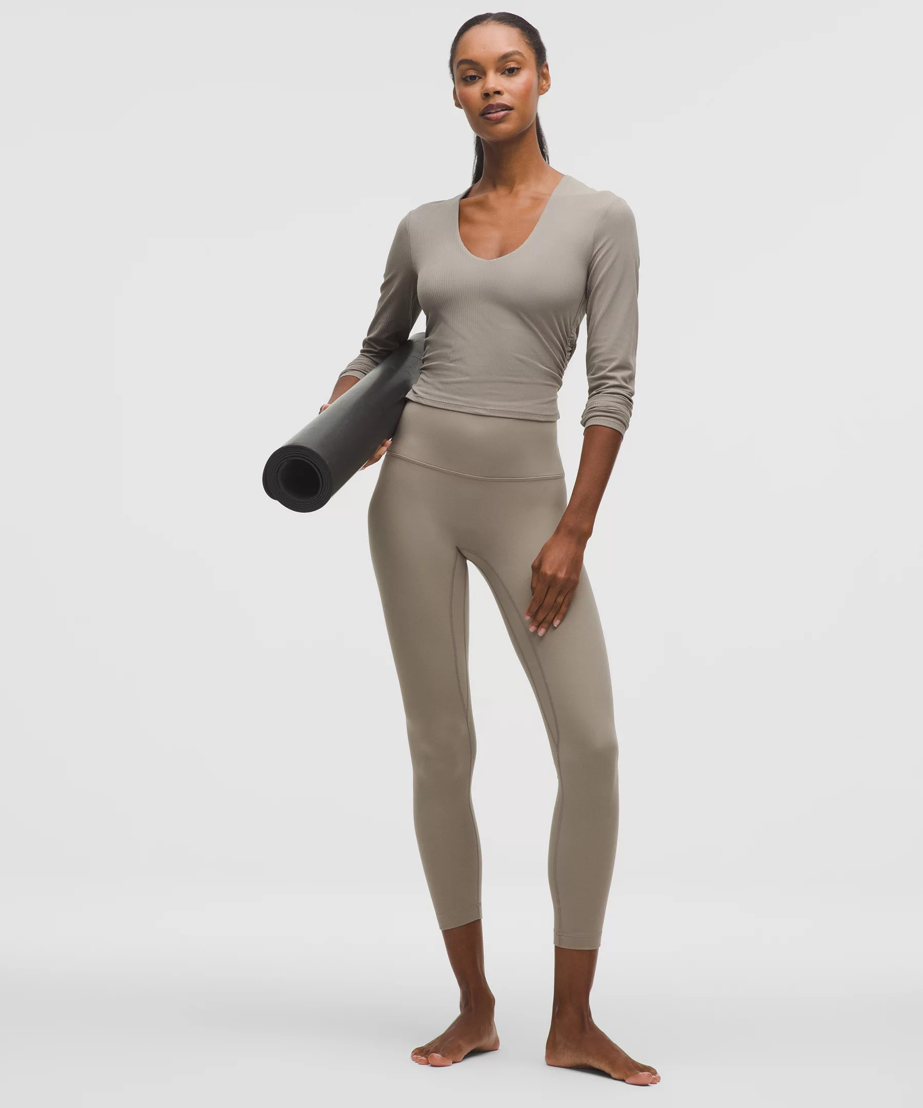 All It Takes Ribbed Nulu V-Neck Long-Sleeve Shirt *B-D Cups - 2