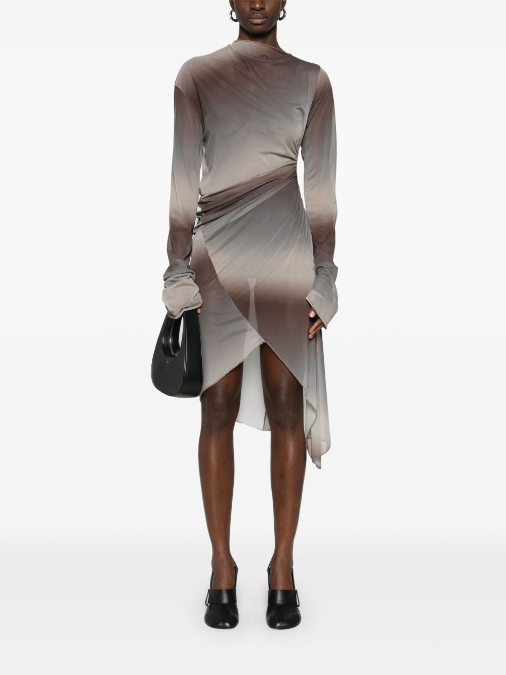 draped twisted mini dress - 2