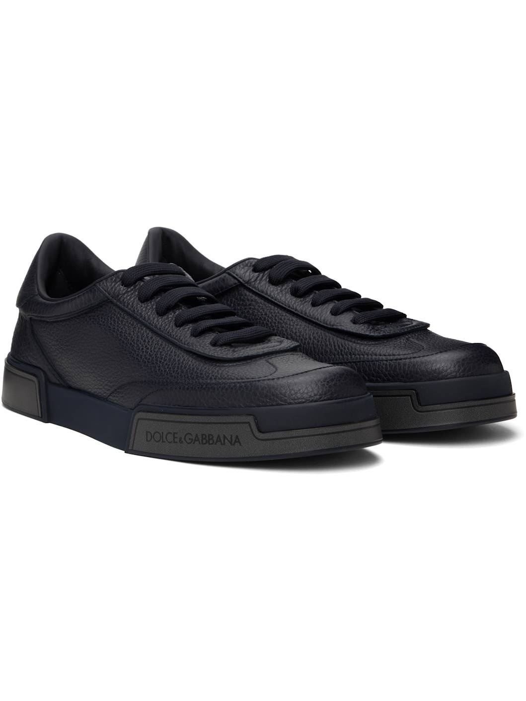 Navy Calfskin Portofino Yacht Sneakers - 4