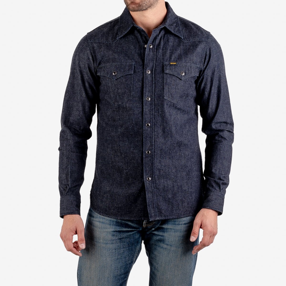 IHSH-350-IND 10oz Selvedge Denim Western Shirt - Indigo - 2