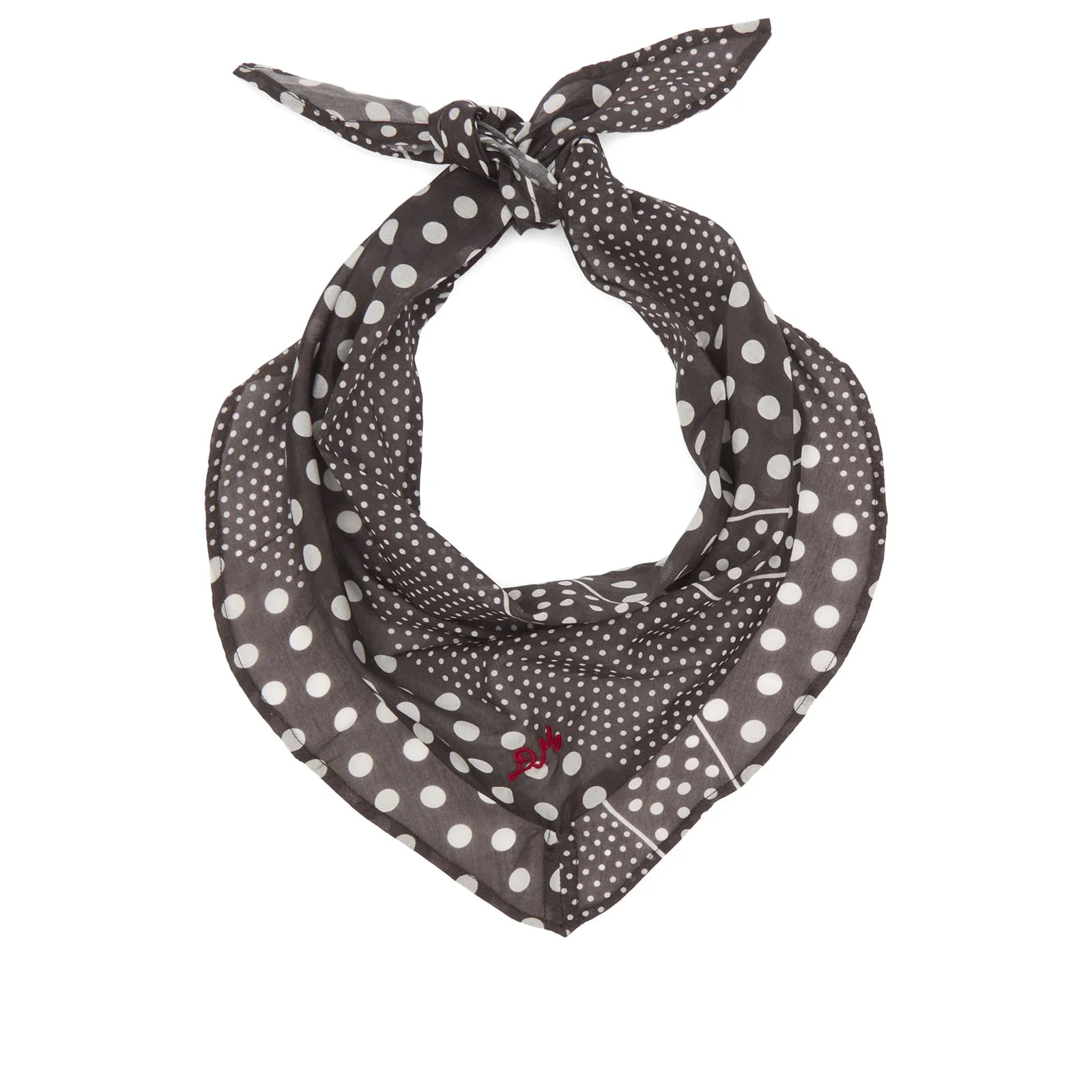 Damson Madder Frill Edge Headscarf - 1