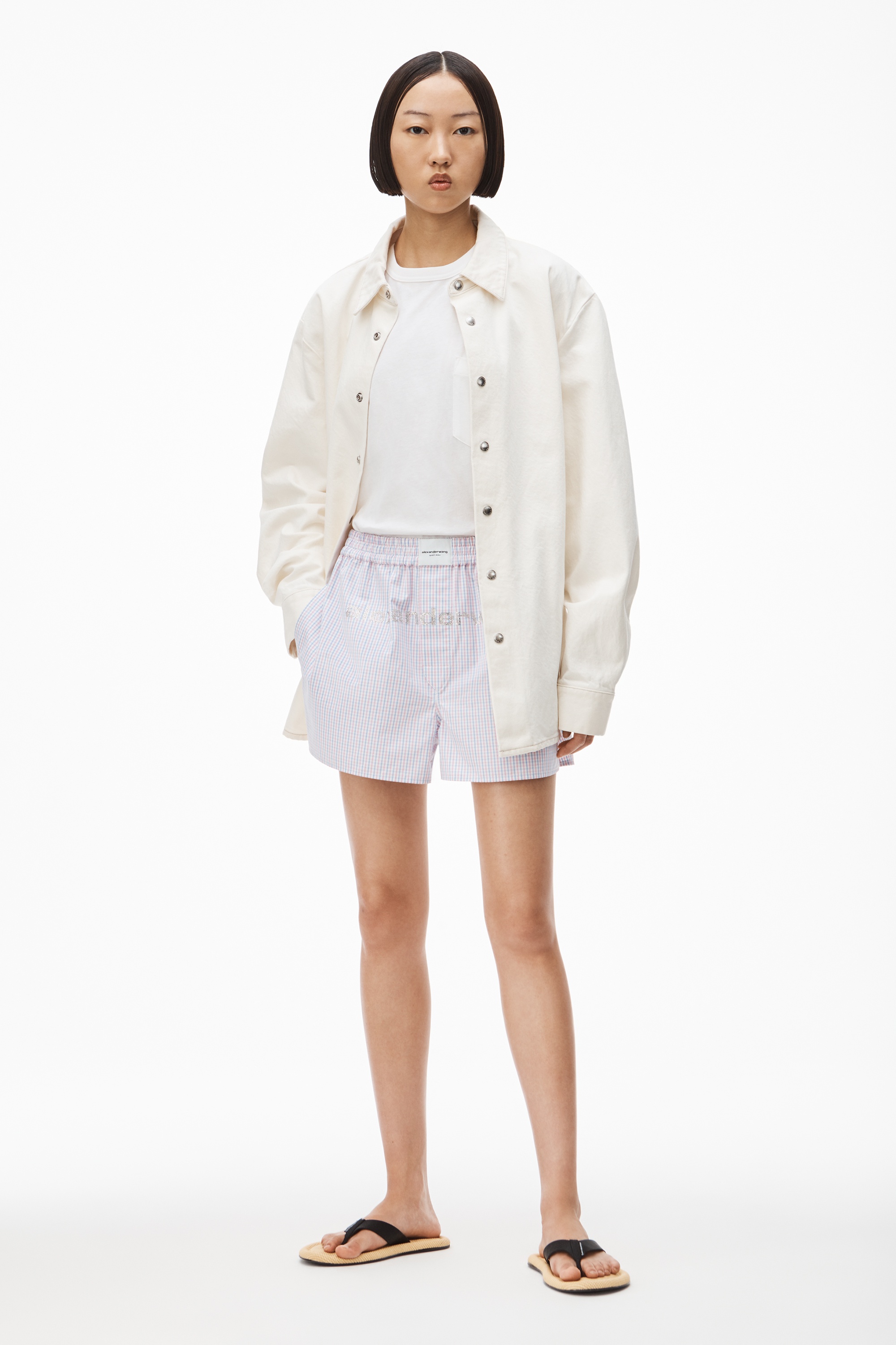 CHECK CRYSTAL LOGO BOXER SHORT IN COTTON - 2
