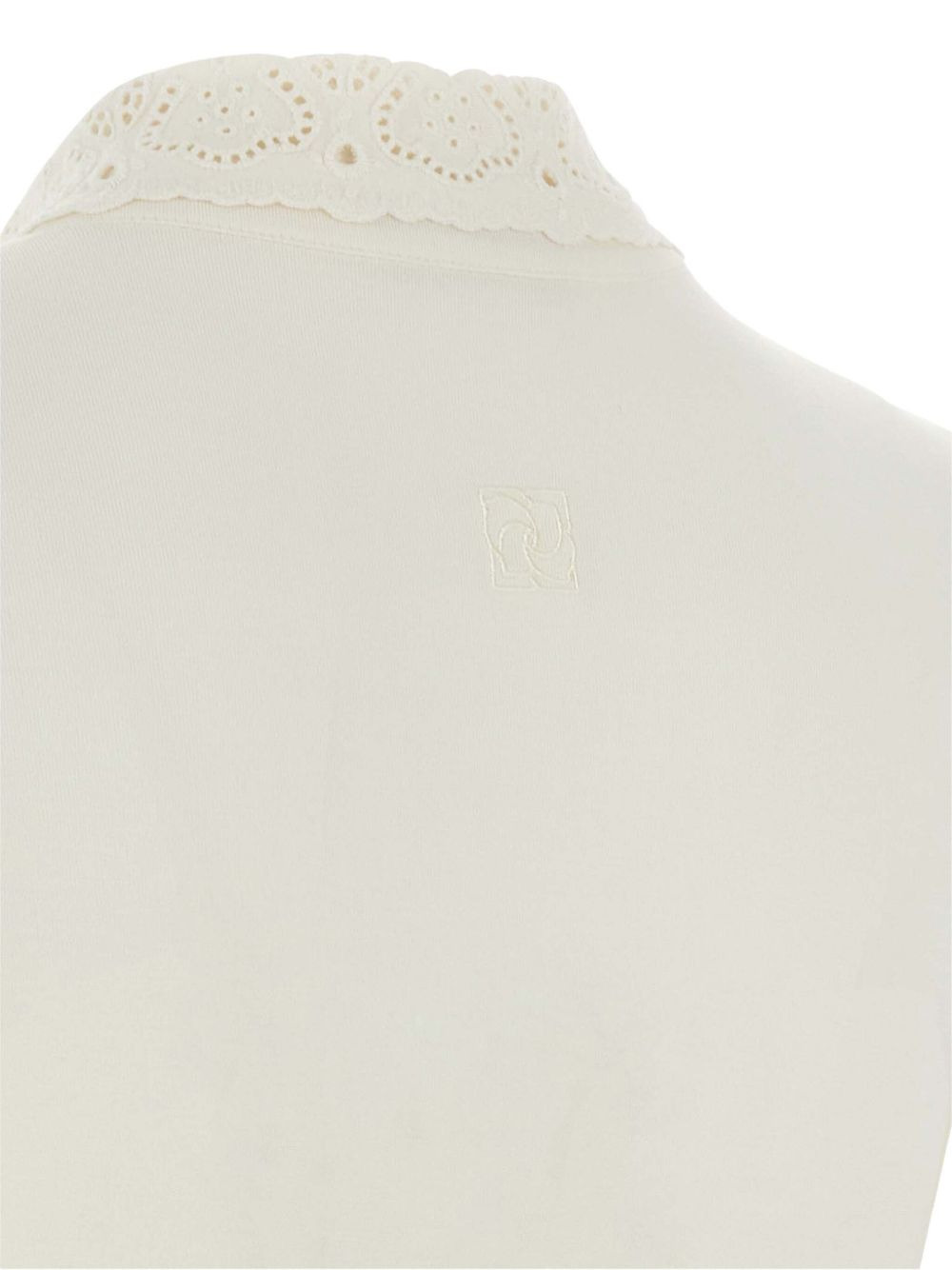 collar-embroidered bodysuit - 3