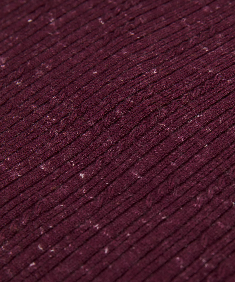 Micro Cable Merino Wool Hooded Cardigan 6