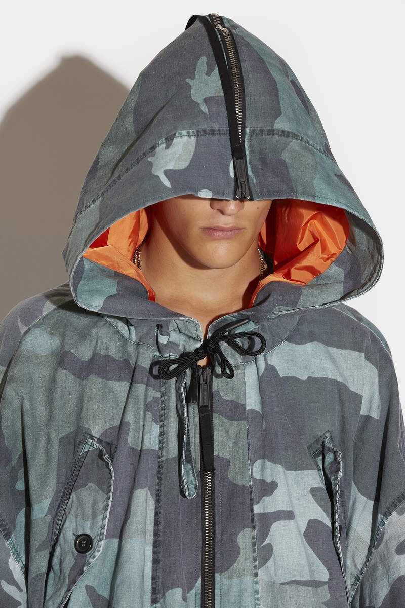 ZIP CARGO LONG PARKA - 3