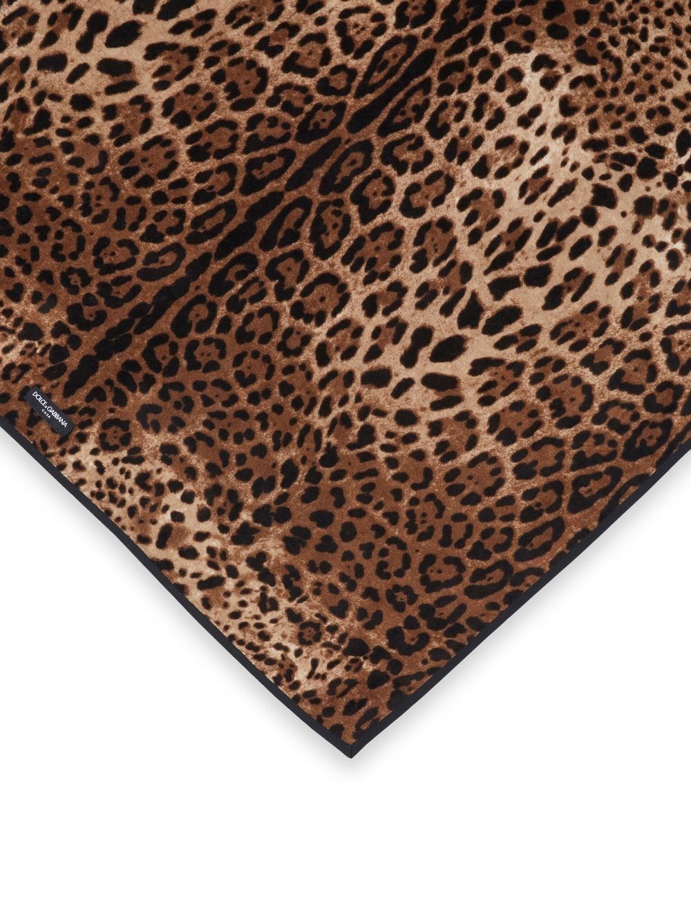 leopard-print cotton towel - 2