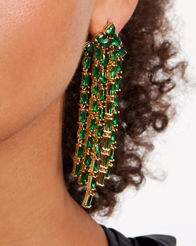 kate spade Showtime Fringe Statement Earrings outlook