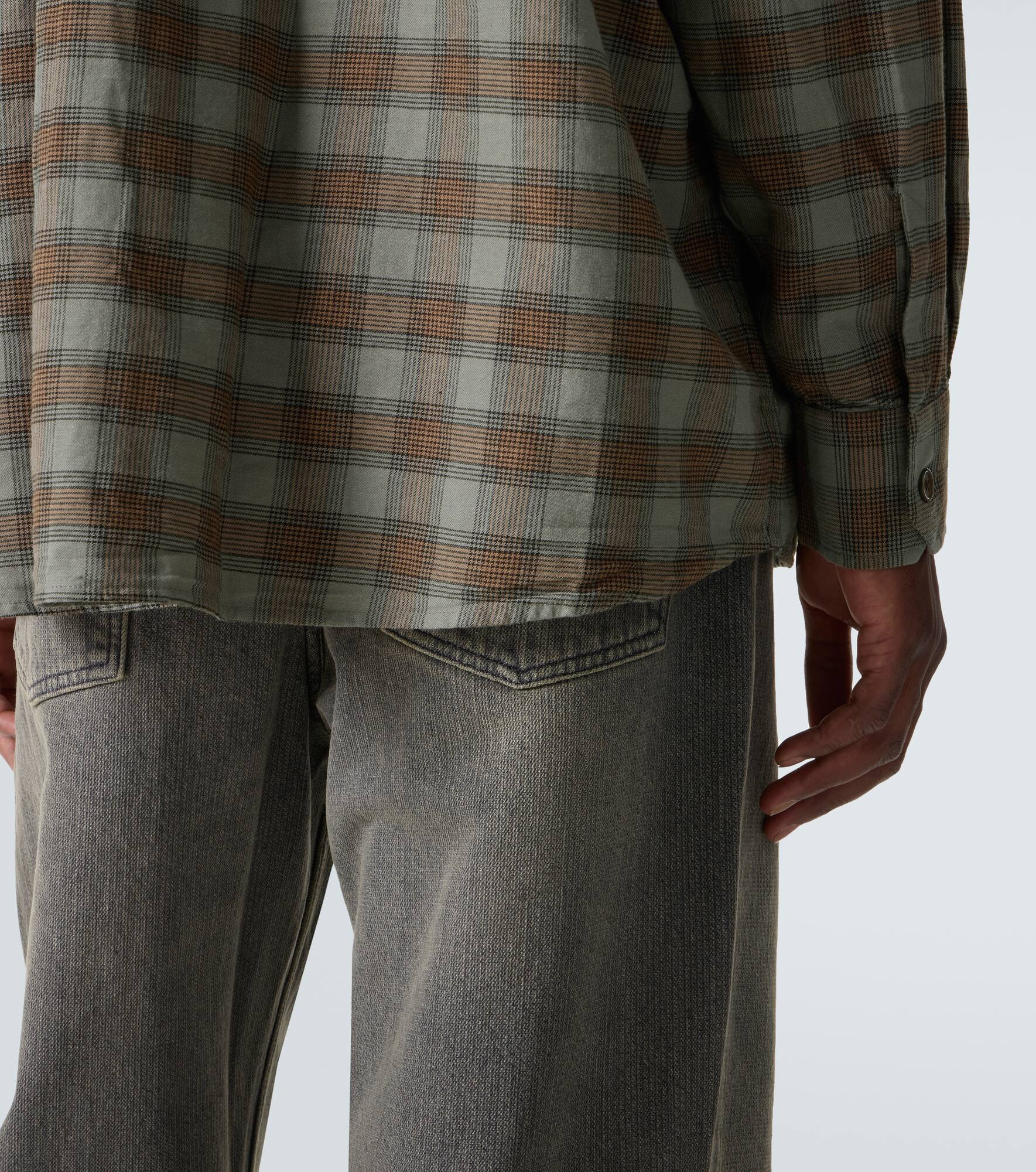 Borrowed checked cotton flannel shirt - 6
