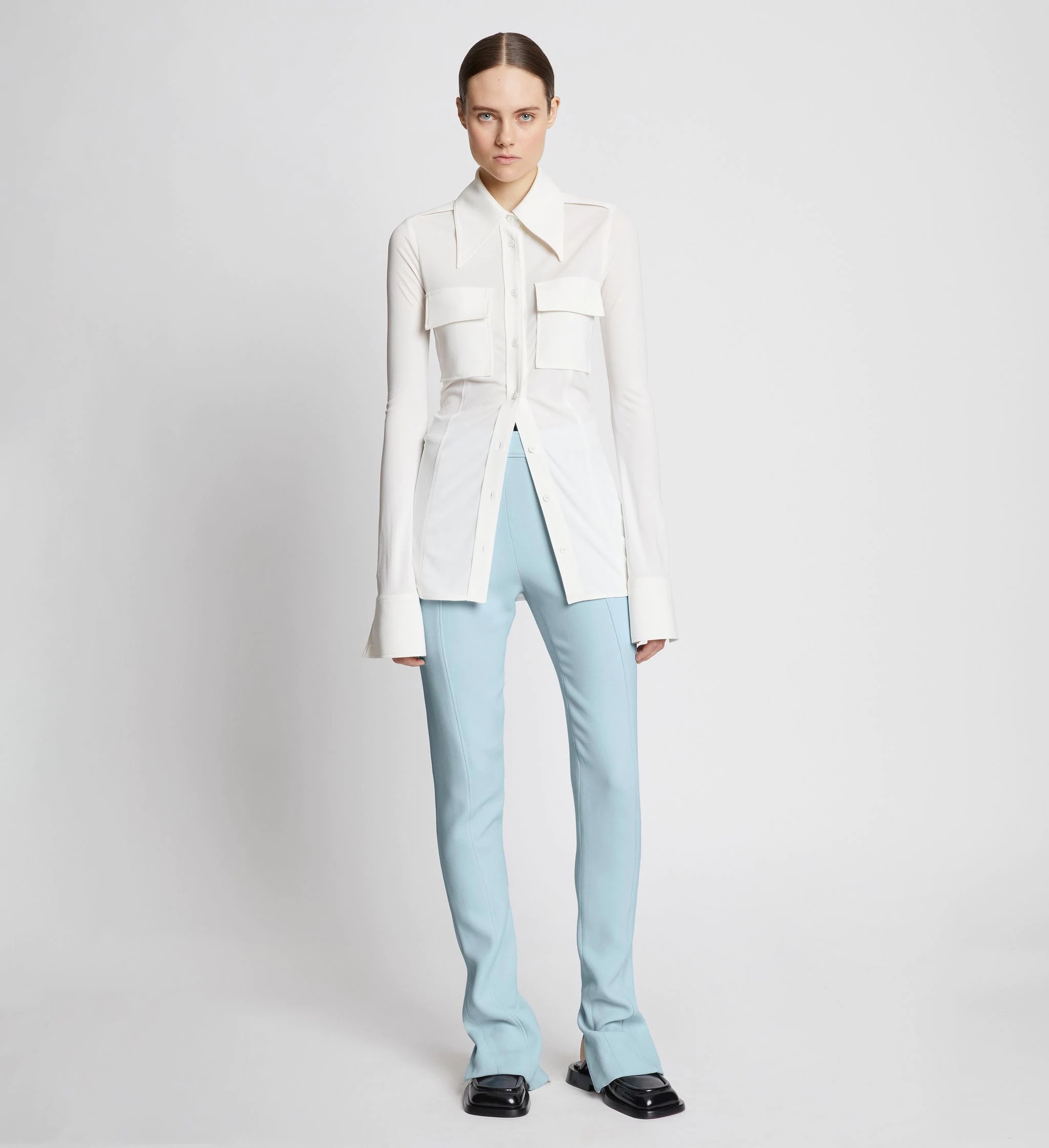 Bi-Stretch Crepe Slim Pants - 3
