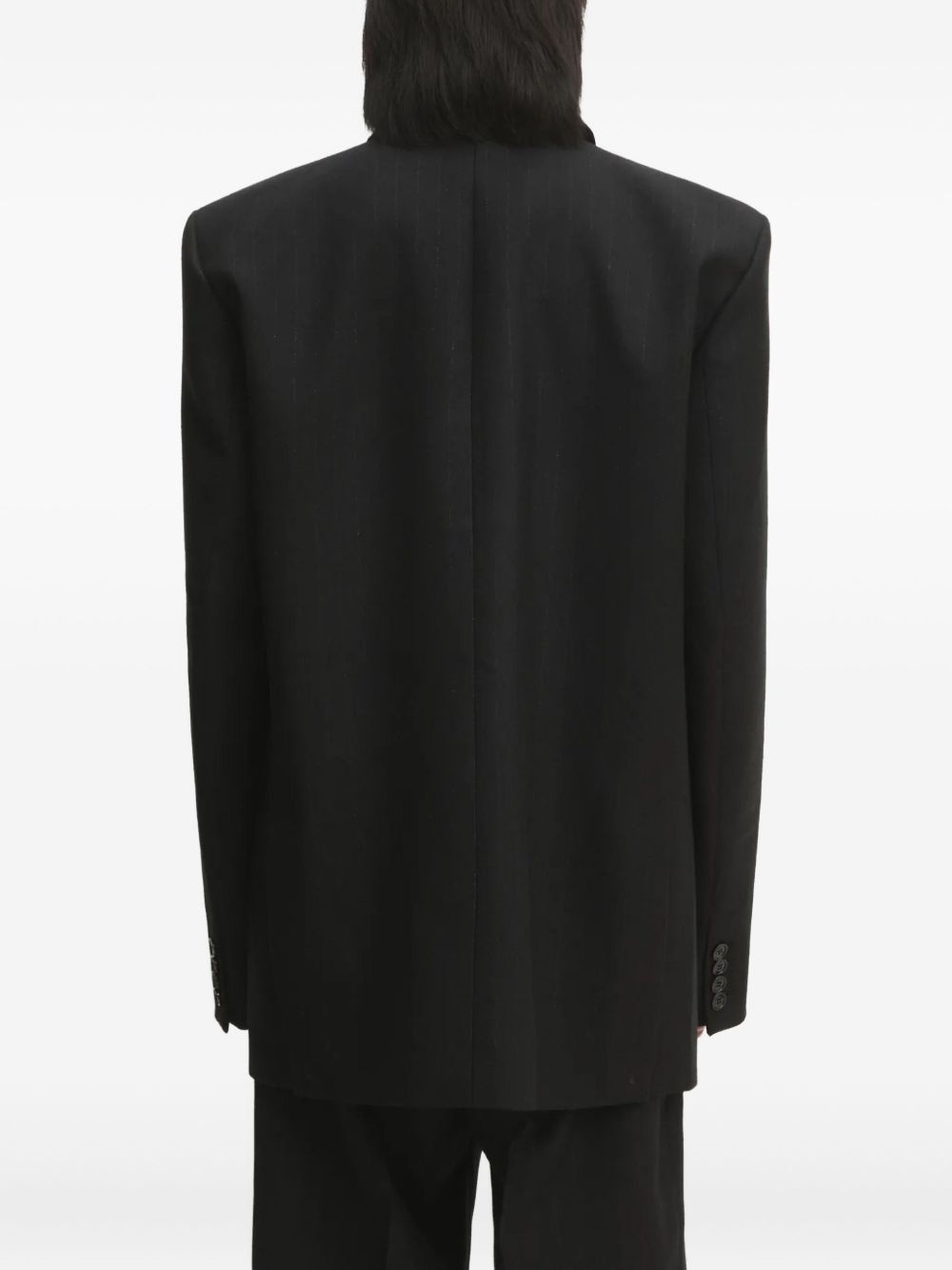 pinstriped double-breasted blazer - 3