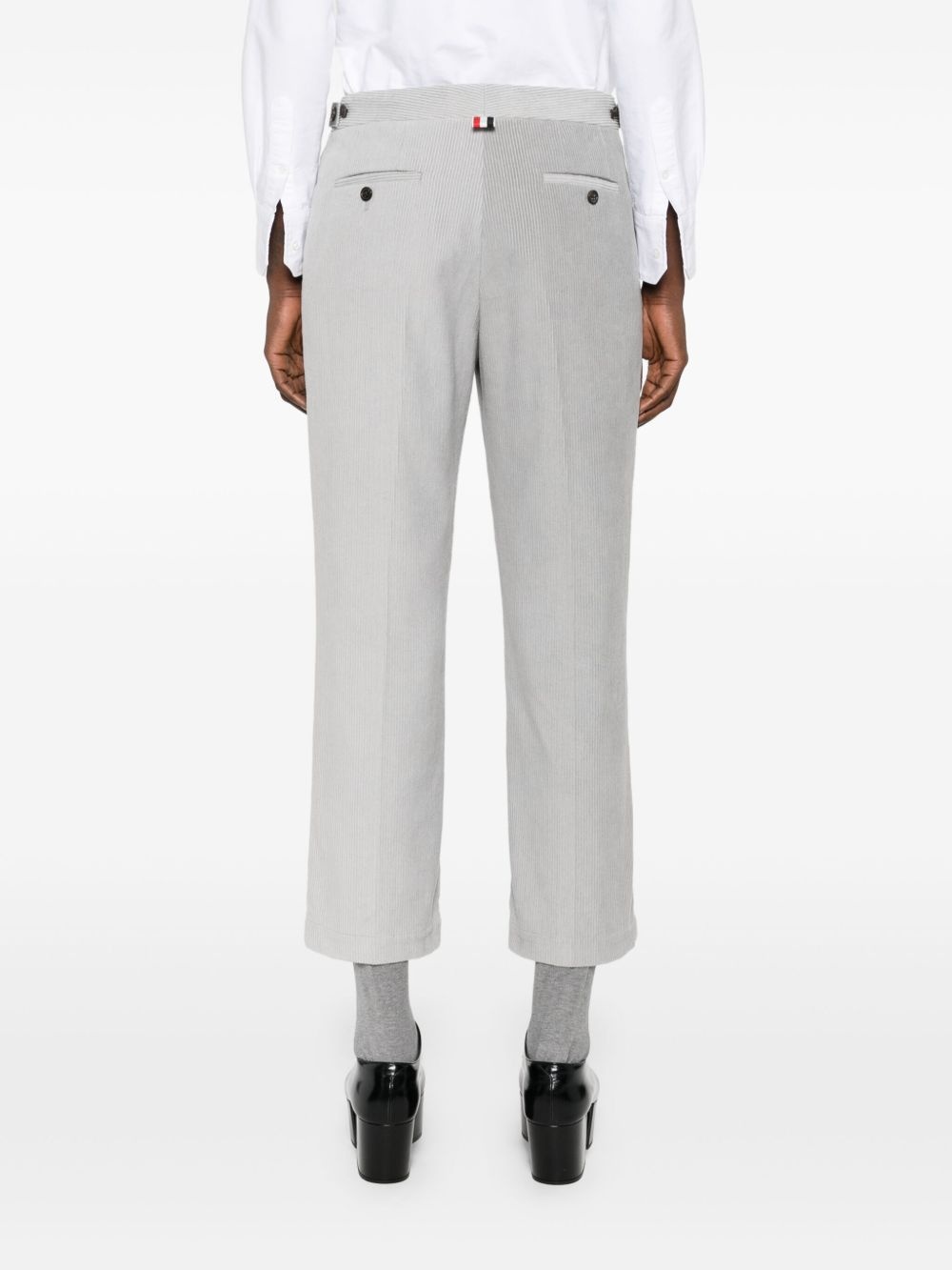 corduroy cotton cropped trousers - 4