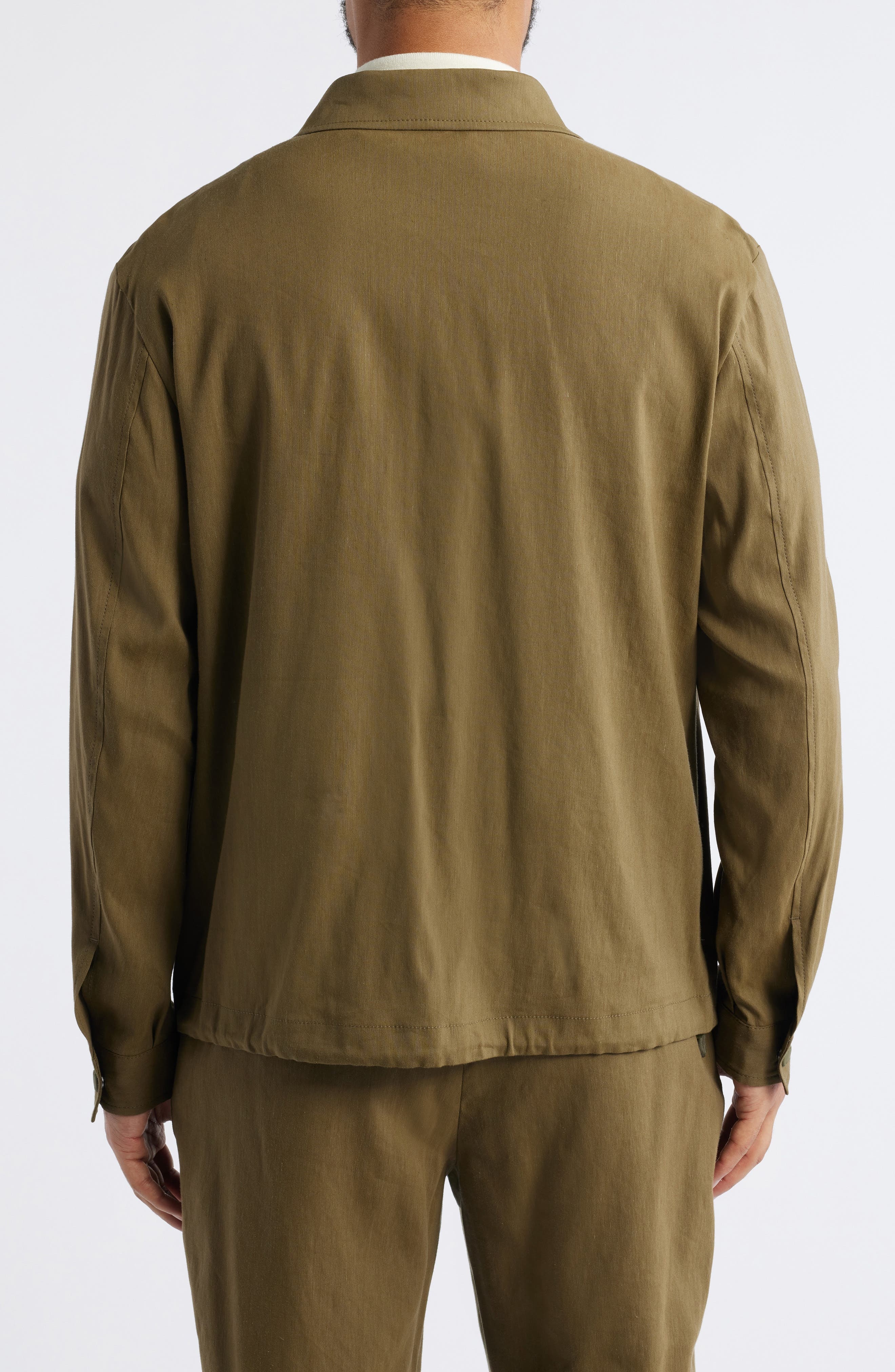 BOSS Carper Linen Blend Jacket in Dark Green at Nordstrom - 2