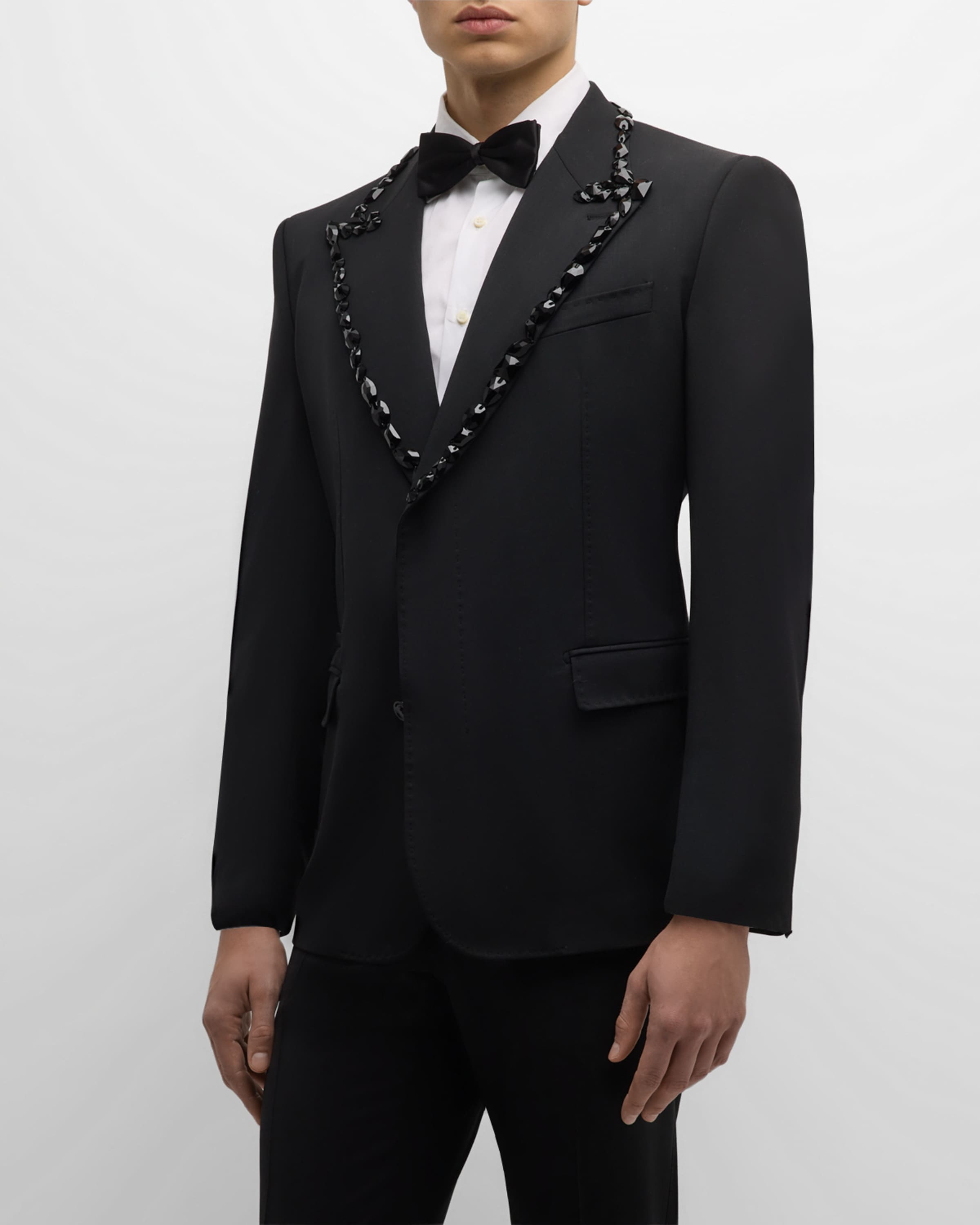 Men's Beaded Tuxedo Jacket - 1