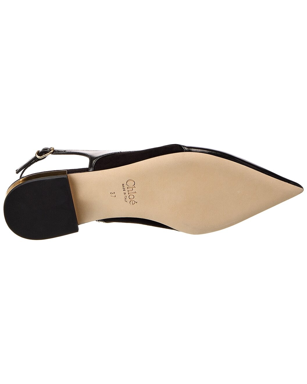 Chloé Saada Leather & Suede Slingback Flat - 4