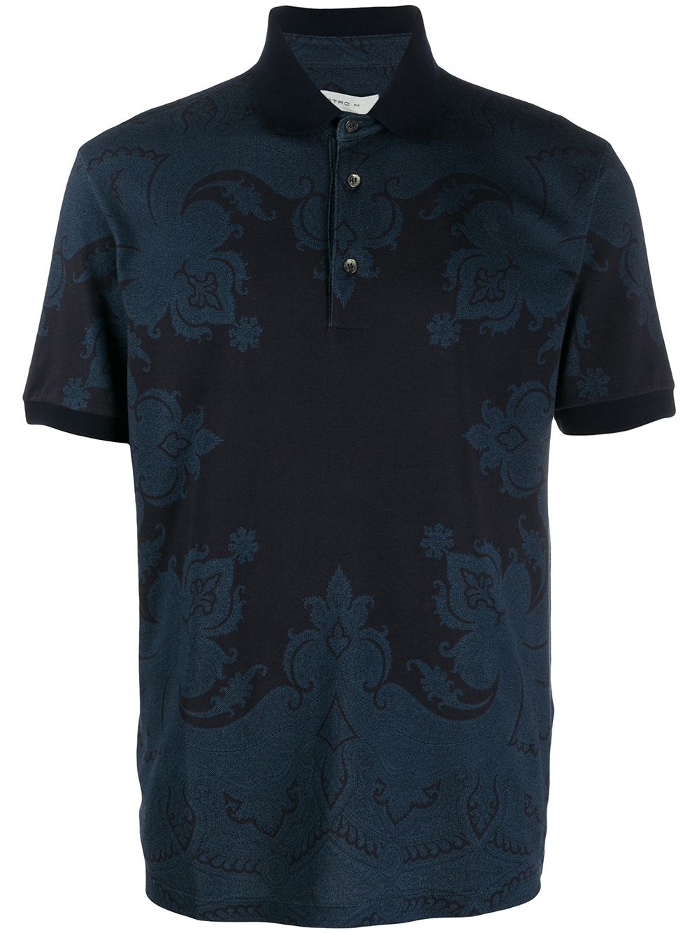 paisley-print cotton polo - 1