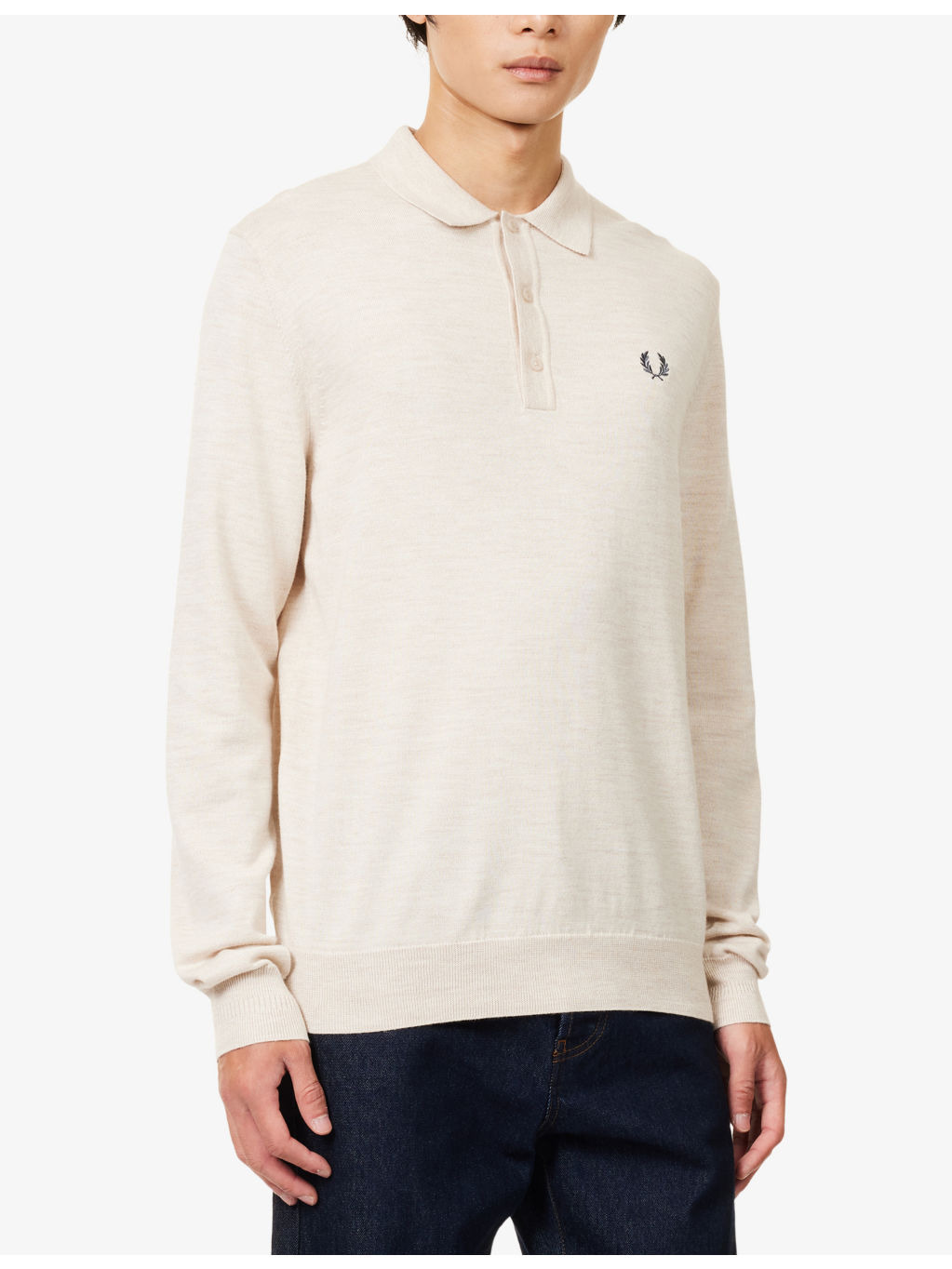 Embroidered-Logo Long-Sleeve Knitted Top - 3