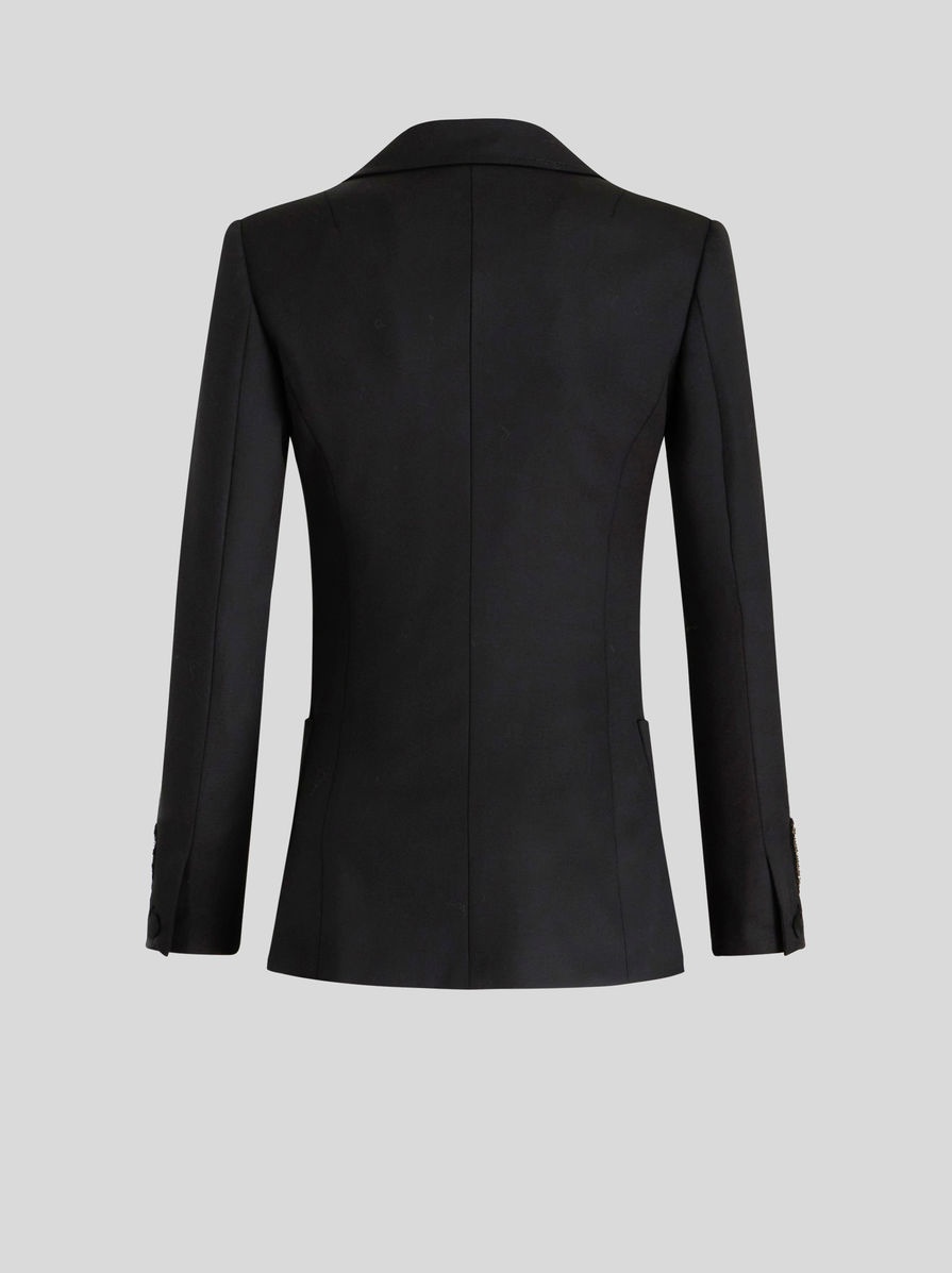 SLIM JACKET WITH PAISLEY EMBROIDERY - 5