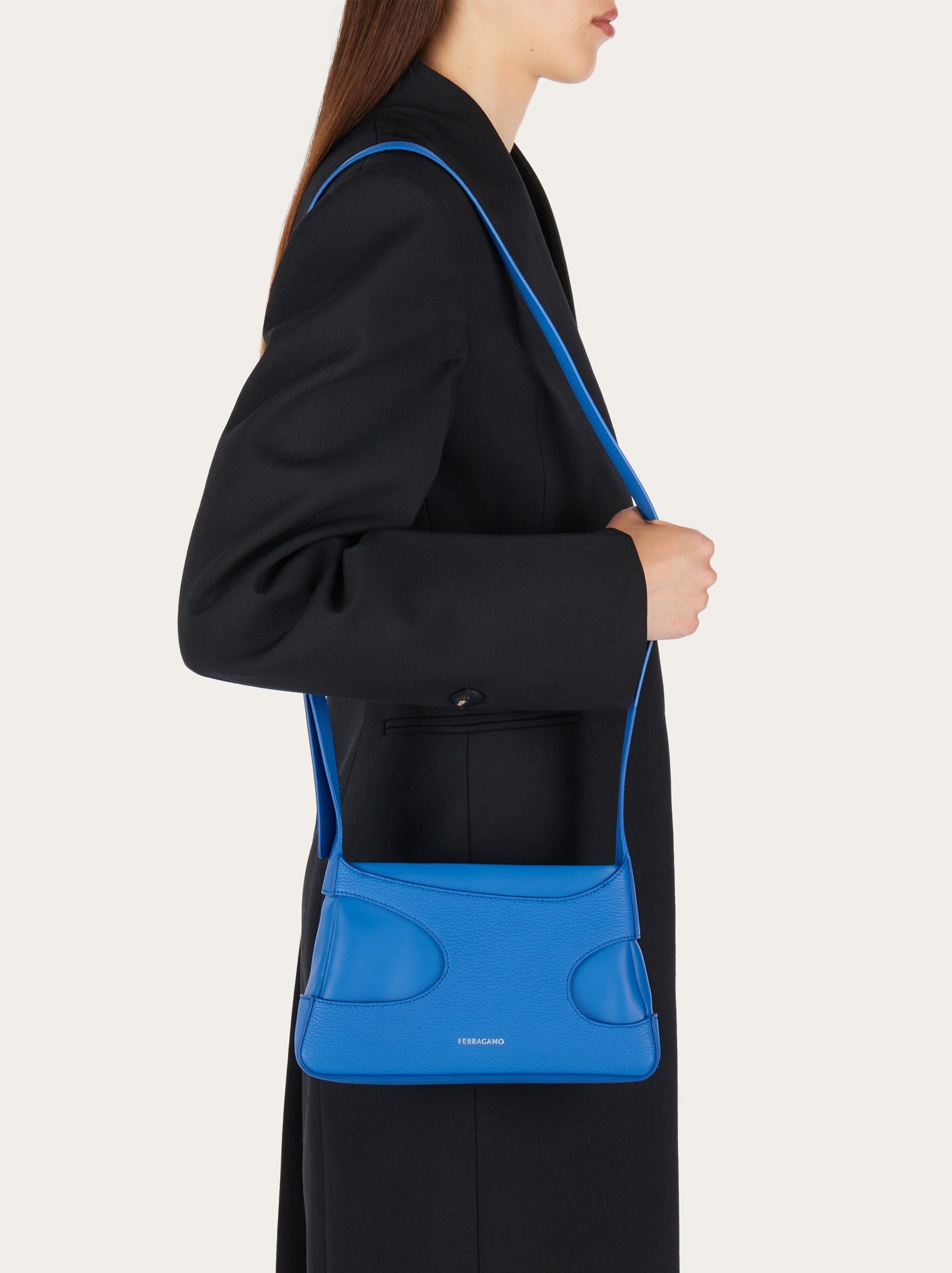 【SALVATORE FERRAGAMO】CUT OUT MINI BAG Ferragamo cut-out Detailing Leather Mini Bag | Black | FARFETCH