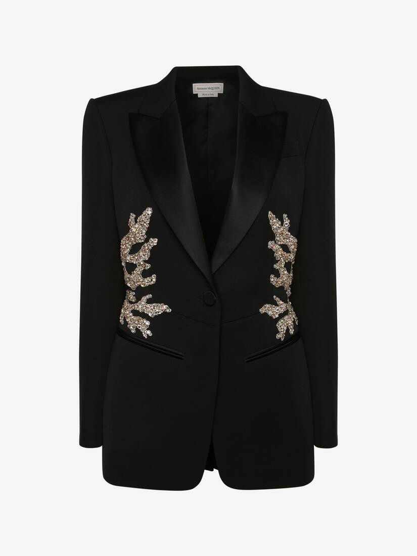 Women's Mycelium Embroidery Kickback Jacket in Black - 1
