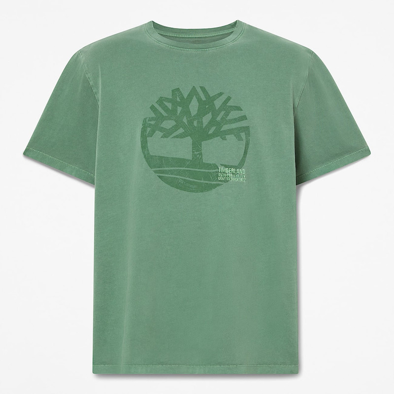 Men's Garment Dyed Logo Graphic T-Shirt 1