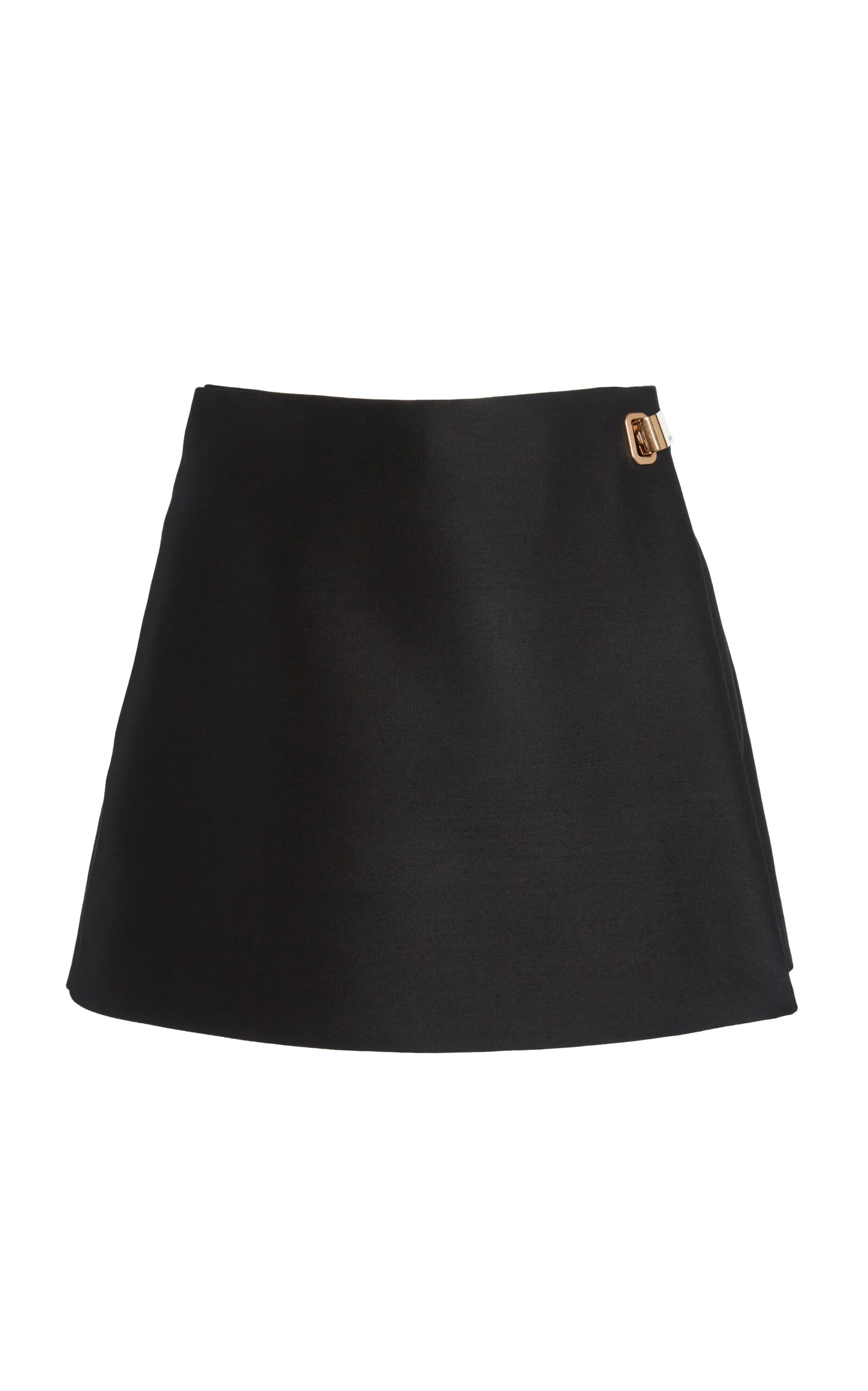 Tailored Wool-Silk Skort black - 1
