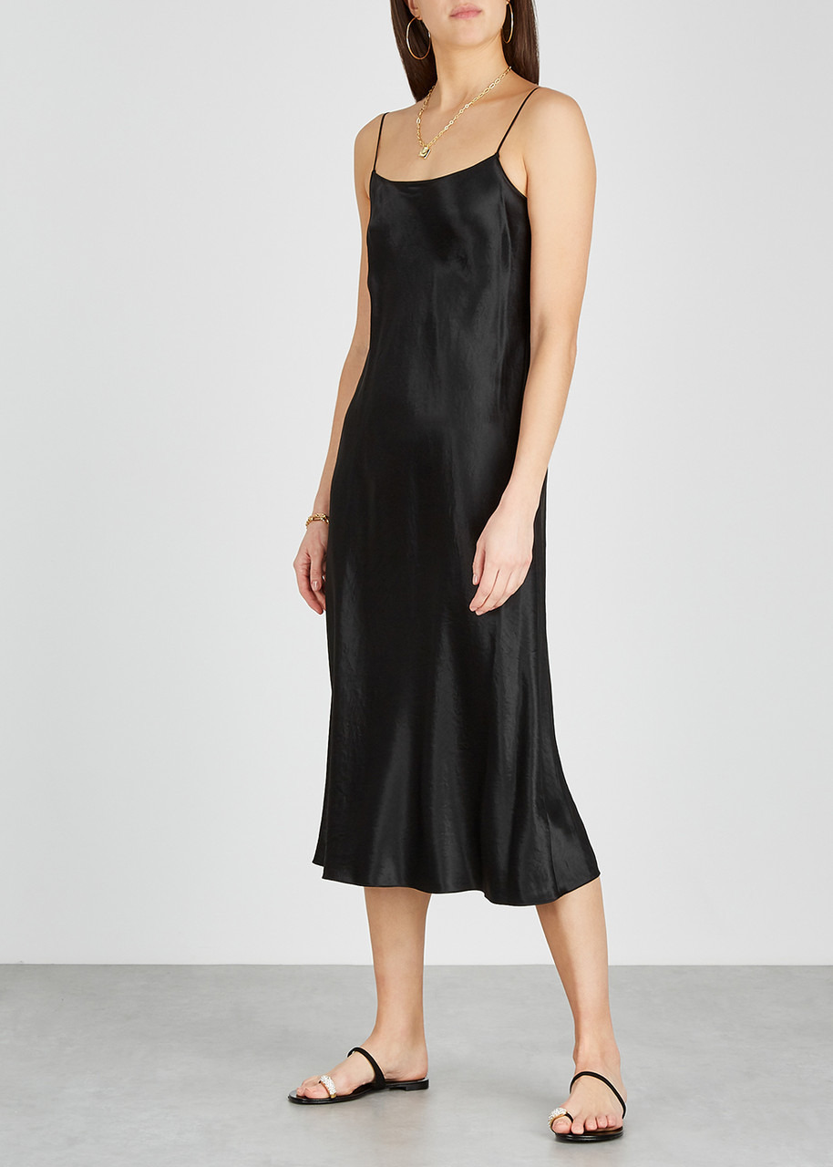 Hammered satin slip dress - 2