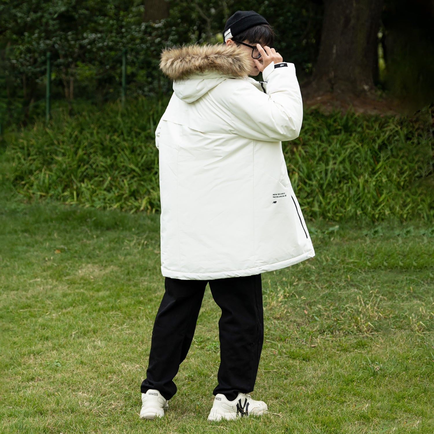 New Balance Long Puff Down Jacket 'White' 5PC44303-IV - 5
