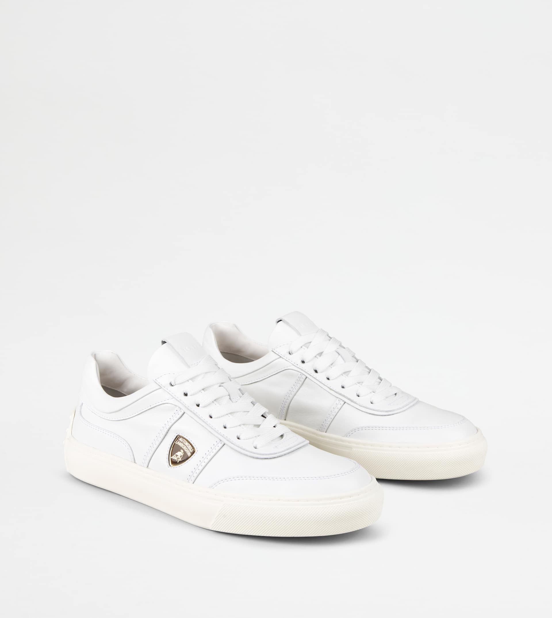 SNEAKERS IN LEATHER - WHITE - 3