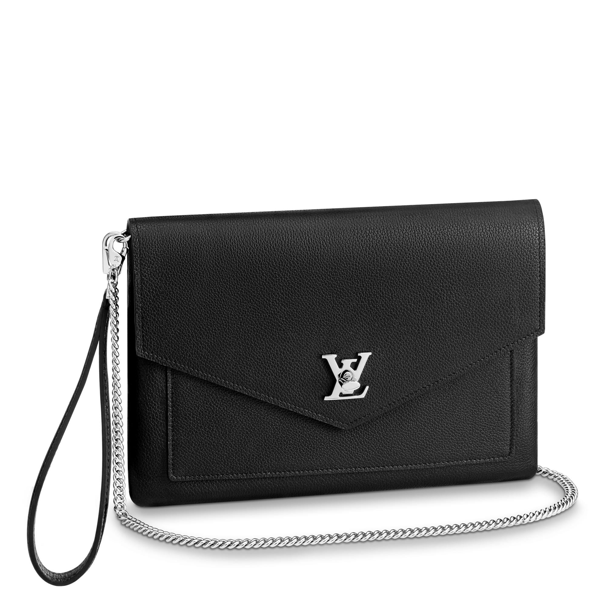 LOUIS VUITTON Mylockme Chain Pochette Black Calf