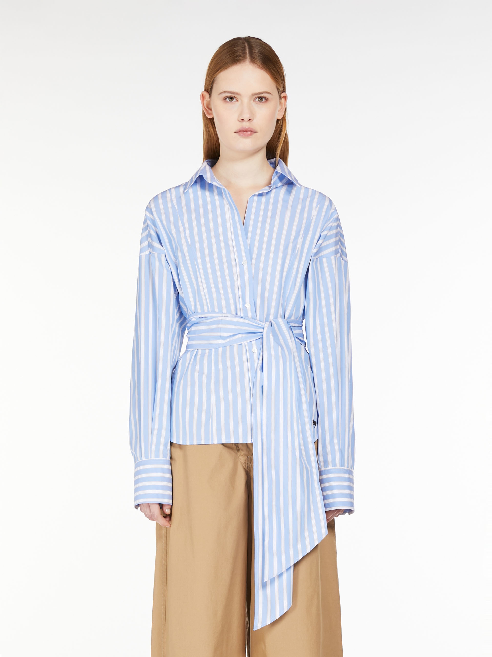 TORINO Cotton poplin crossover shirt - 3