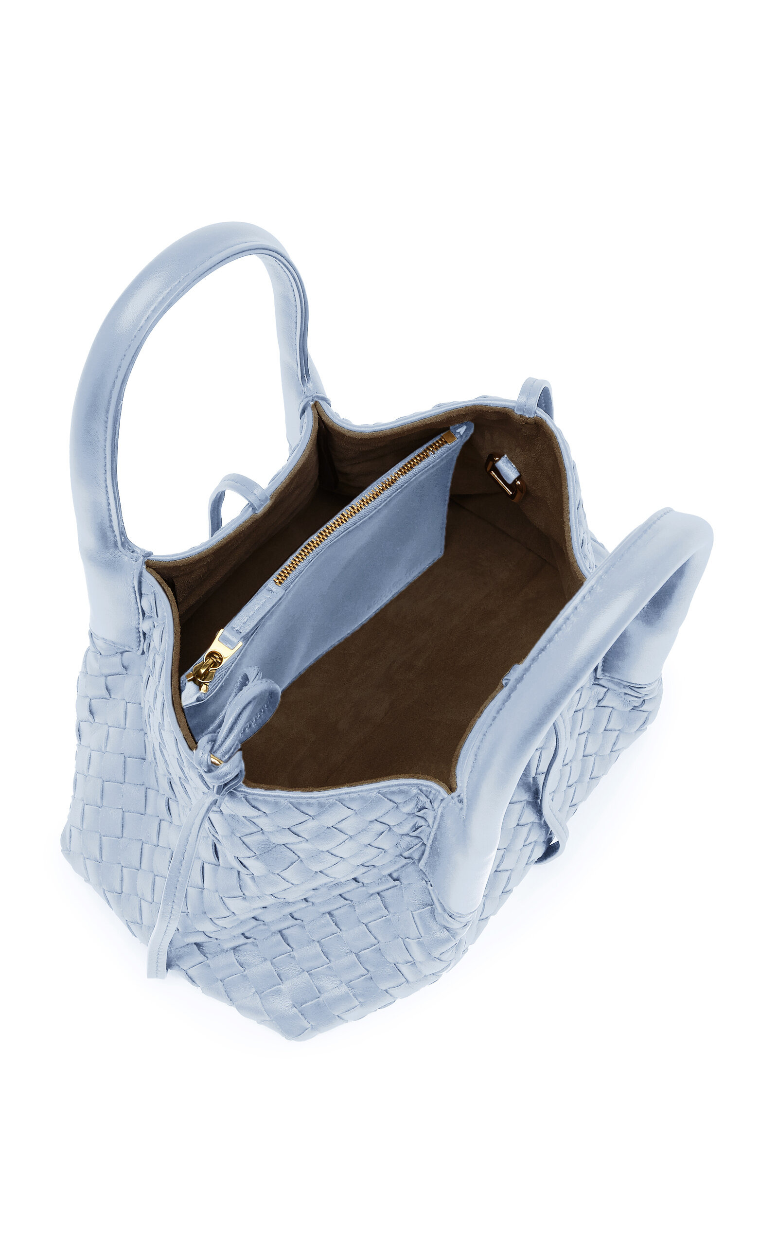 Mini Reversible Intrecciato Leather Tote Bag blue - 6