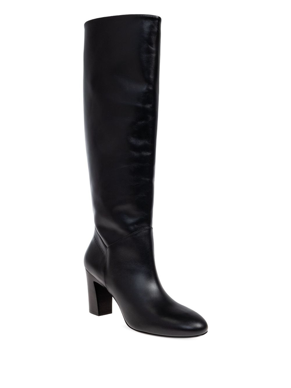 85mm Twin leather block-heel knee-high boots - 2