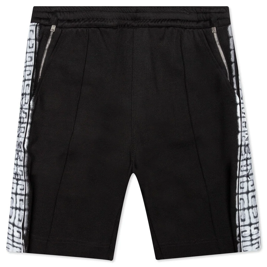GIVENCHY 4G SPRAY BAND SHORTS - BLACK - 1