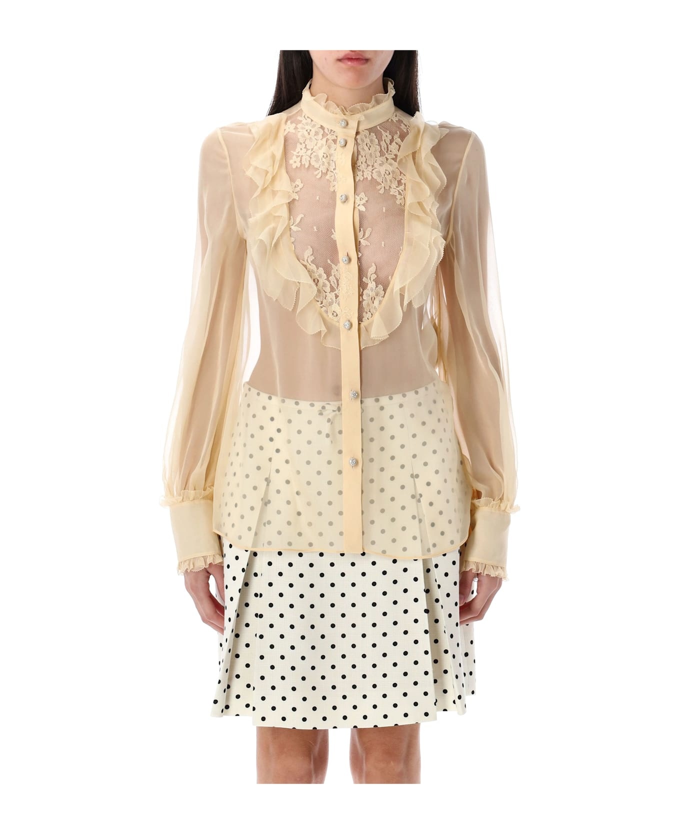 Shirt Chiffon + Lace - 1