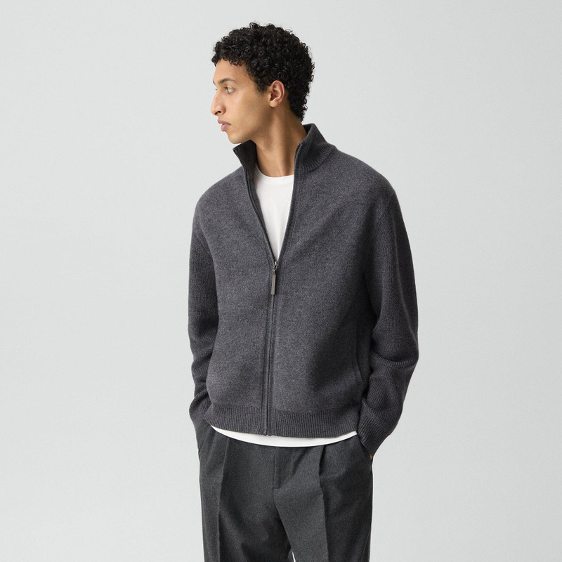 Turtleneck Cardigan in Boiled Wool 2