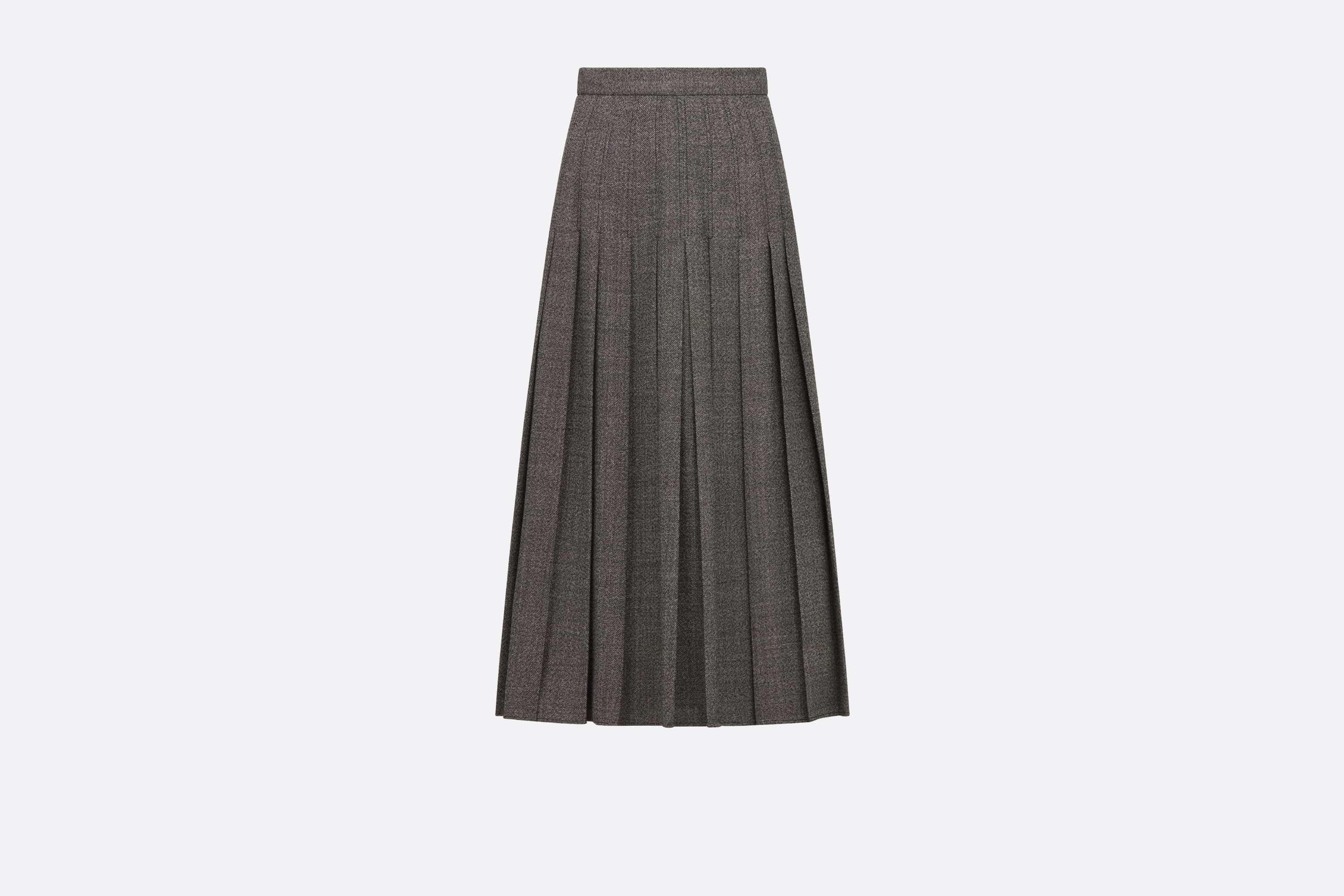 Pleated Mid-Length Skirt - 1
