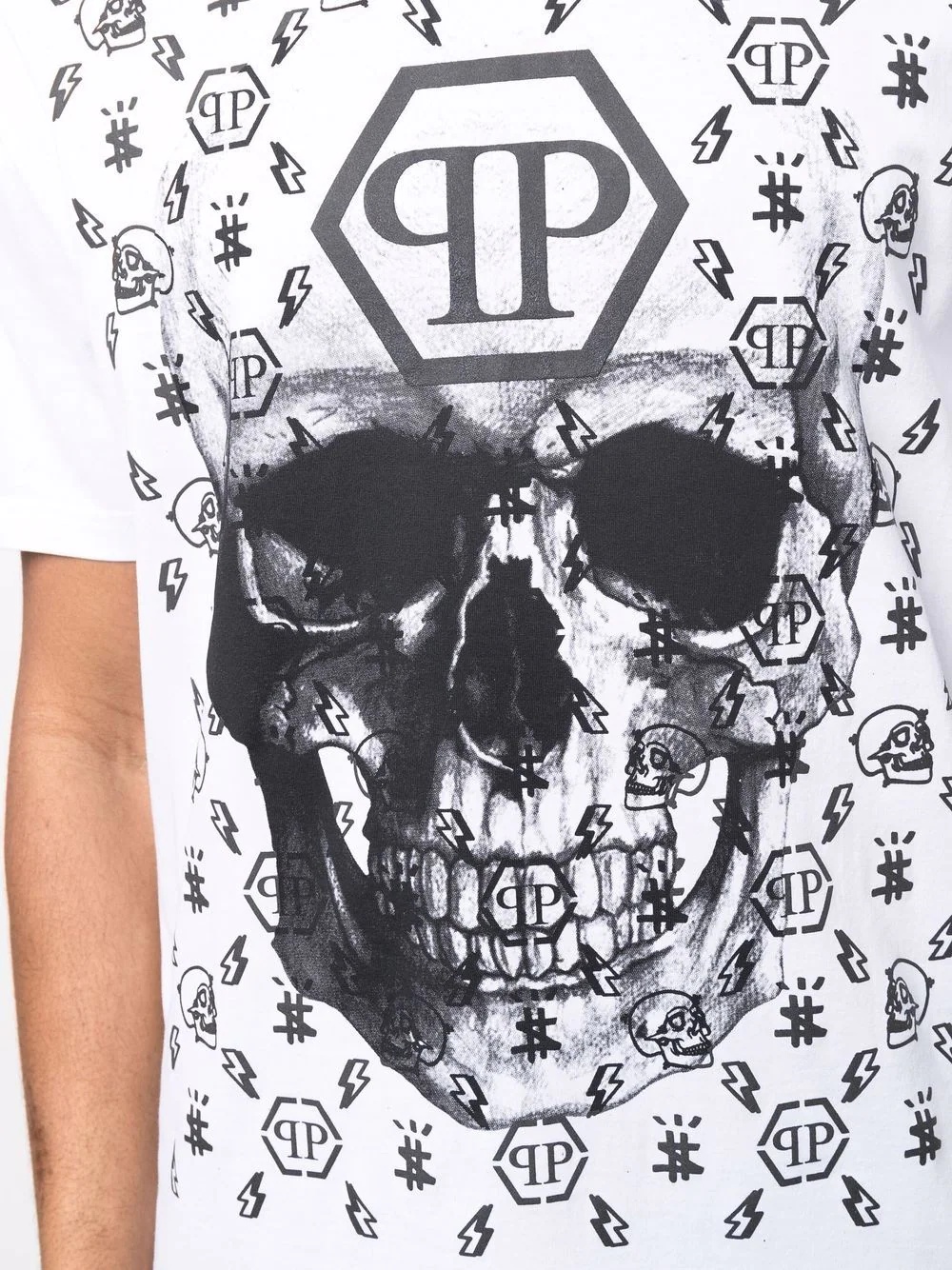 skull logo graphic-print T-shirt - 6