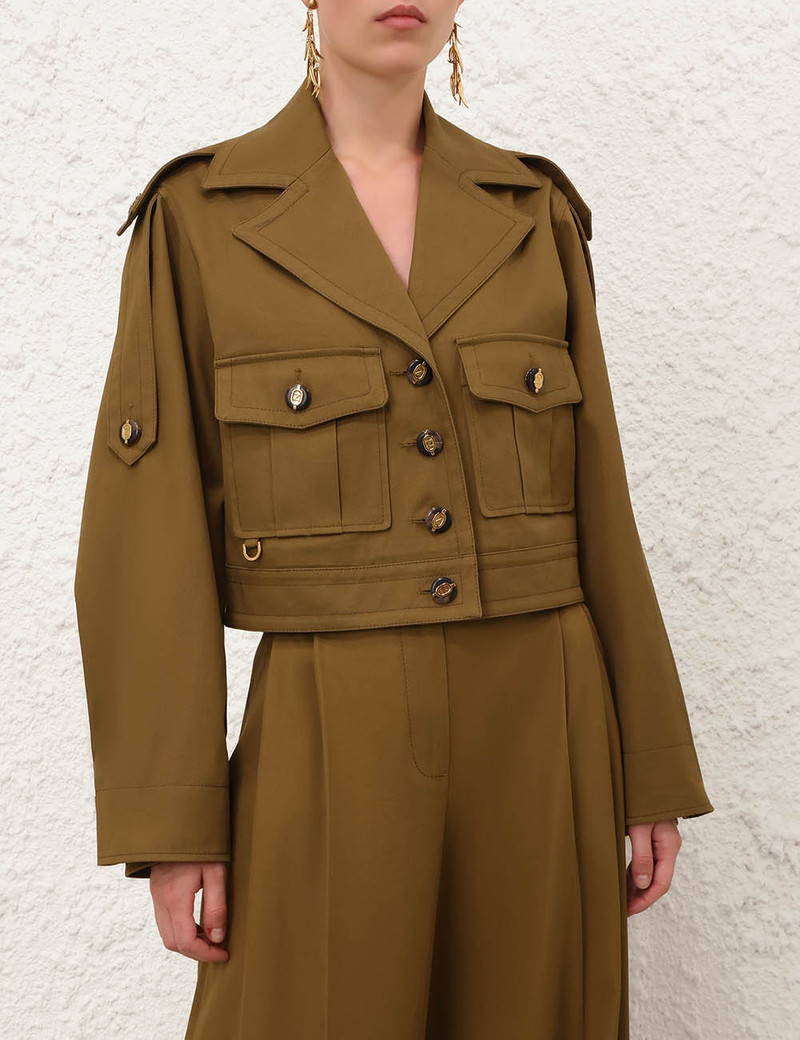 Zimmermann LUNA DRILL CARGO JACKET outlook