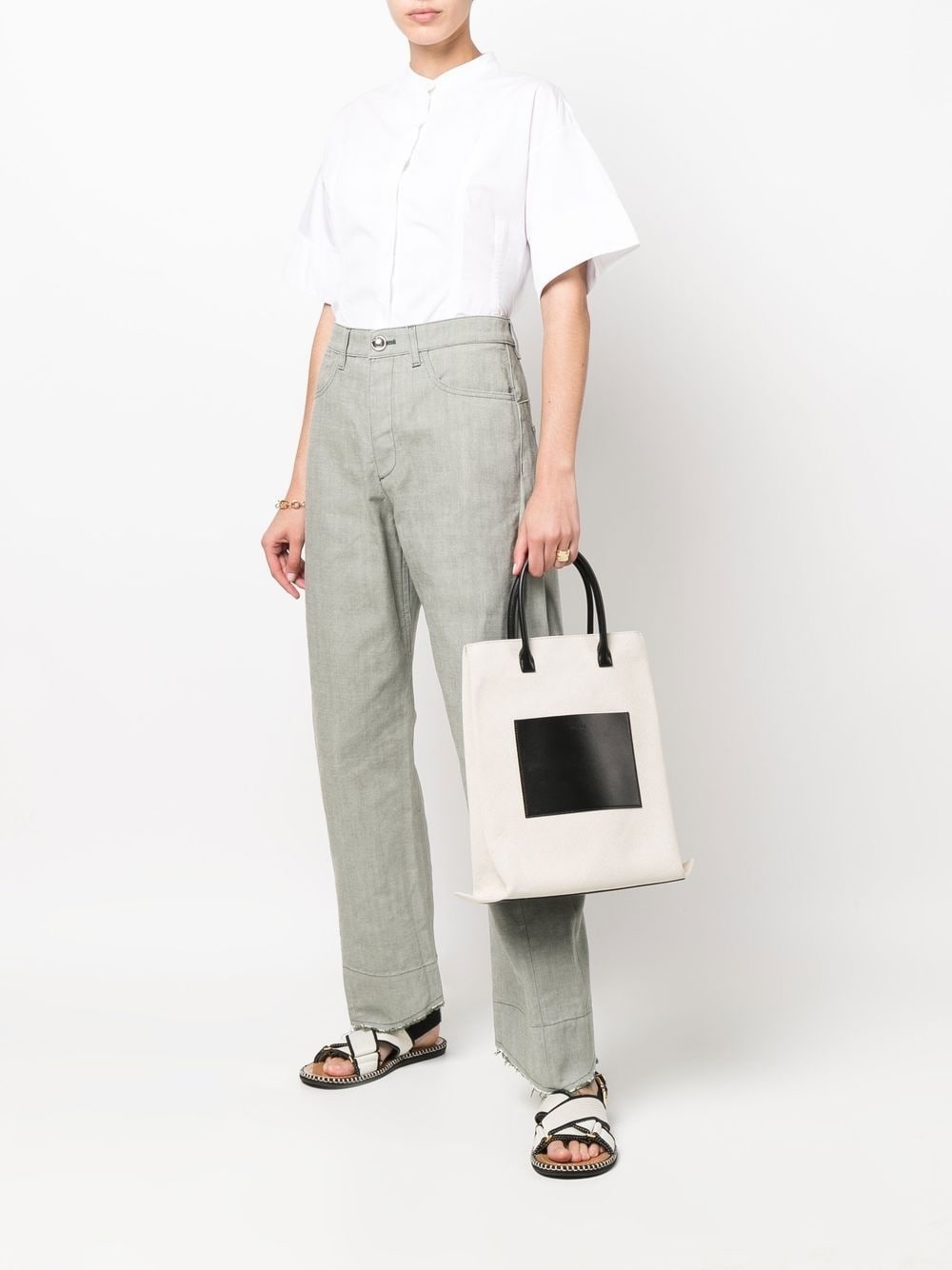 high-rise wide-leg trousers - 2