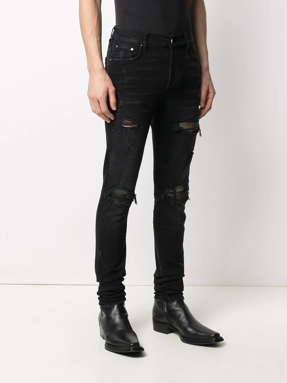 distressed skinny jeans - 3