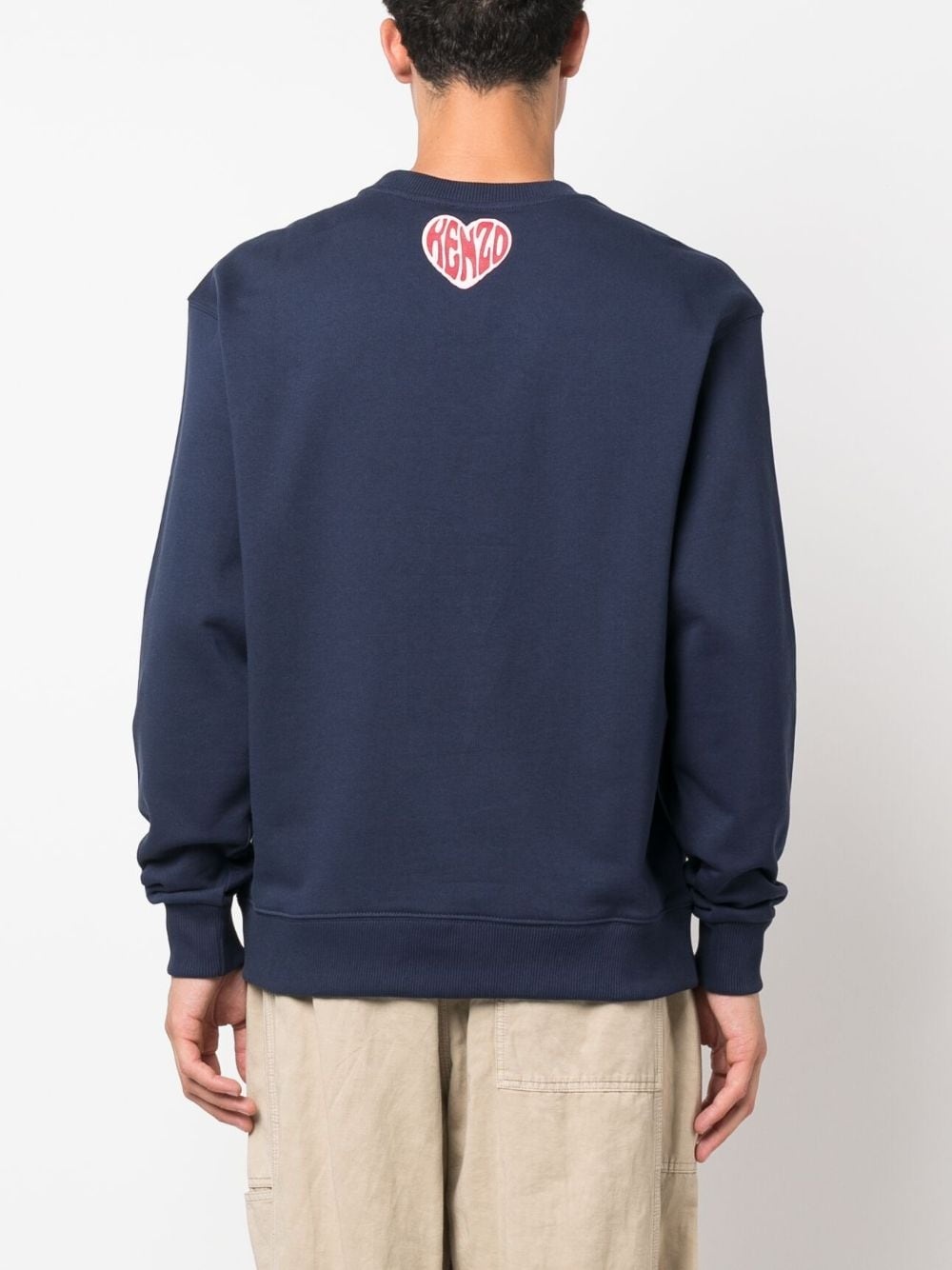 logo-print cotton sweatshirt - 4