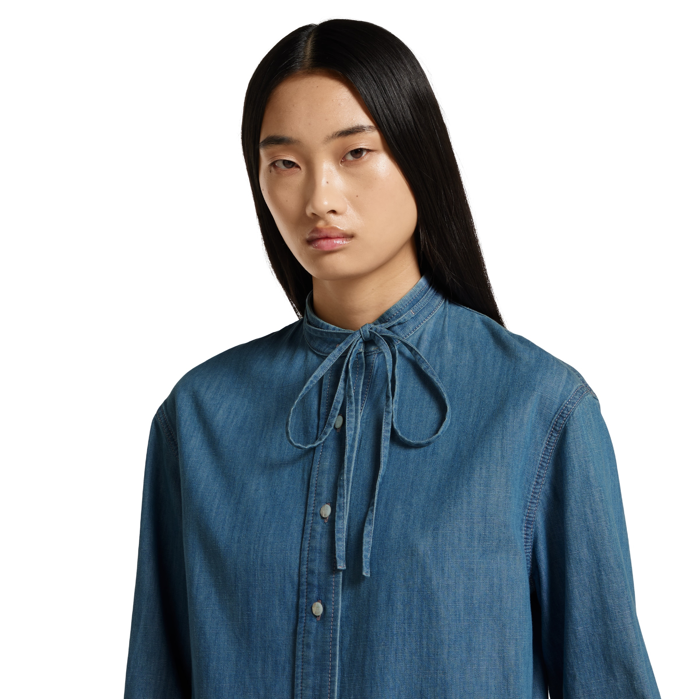 Denim shirt with Horsebit - 5
