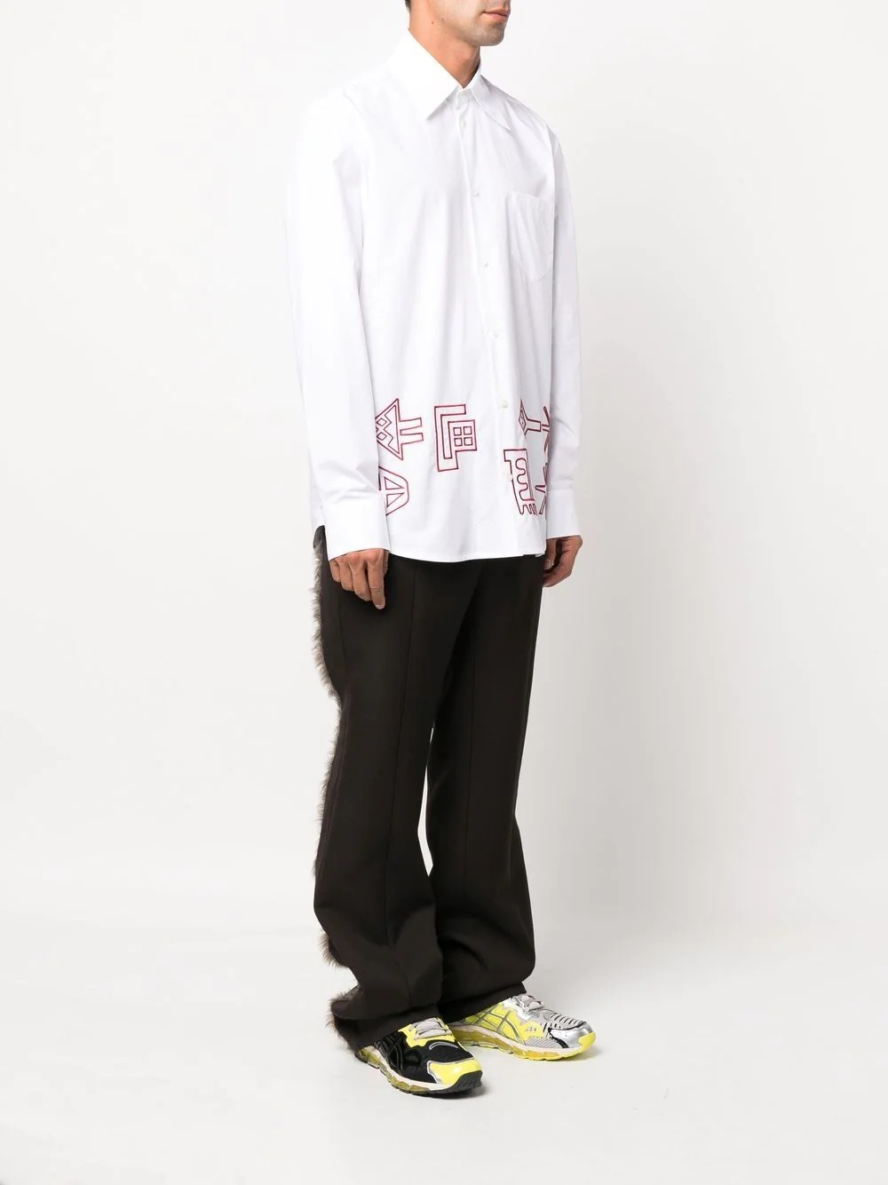 Leilan embroidered oversized shirt - 3